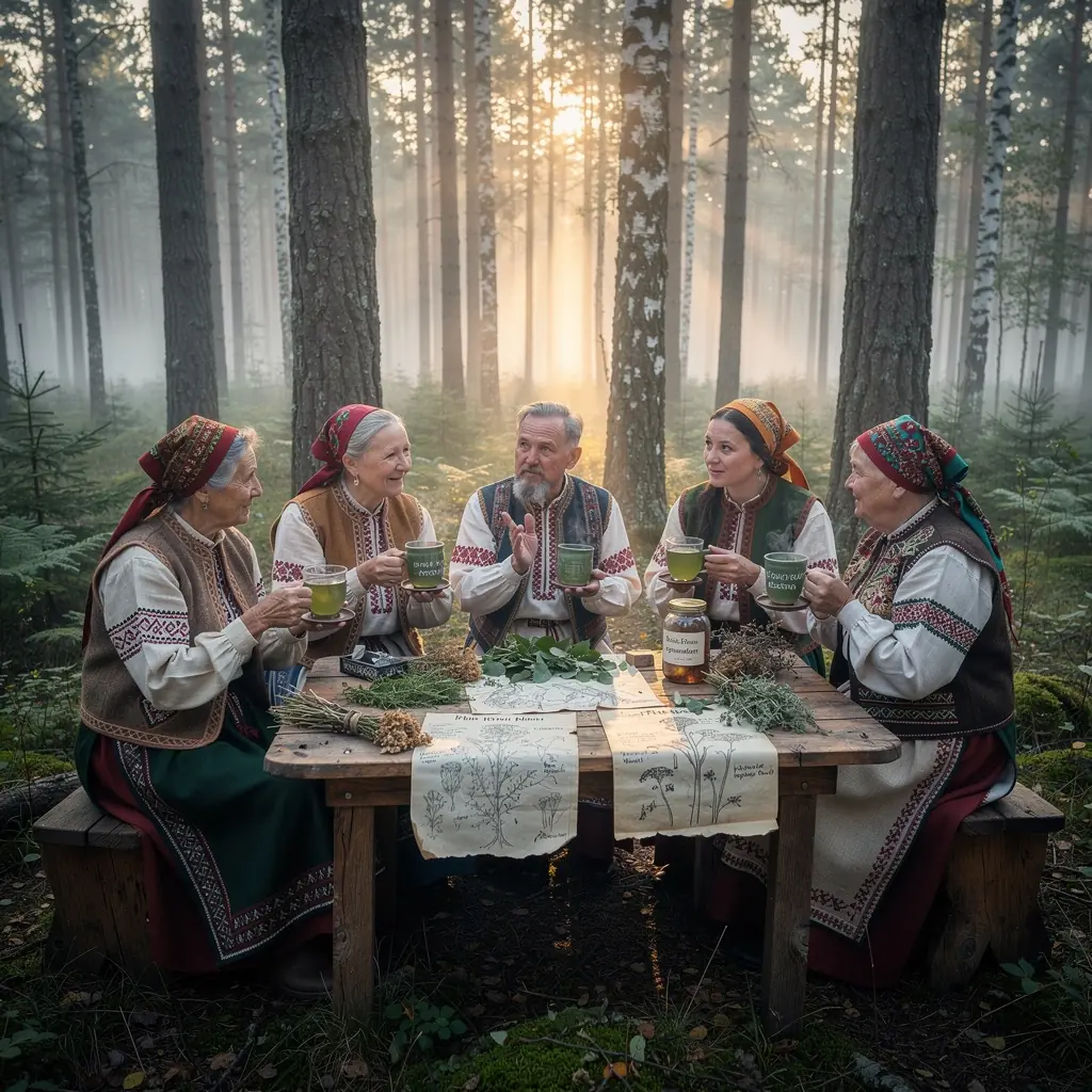 Žalioji arbata su apvaliais kalkių vaisiais ir žolelėmis, tradiciškai naudojama Australijoje.